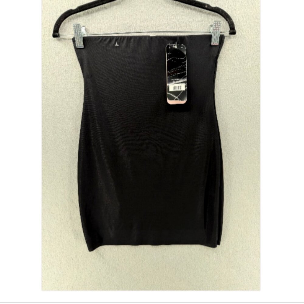 NWT Maidenform Half Slip Size L Black Hi-Waist Shaping Tummy Control Shapewear
